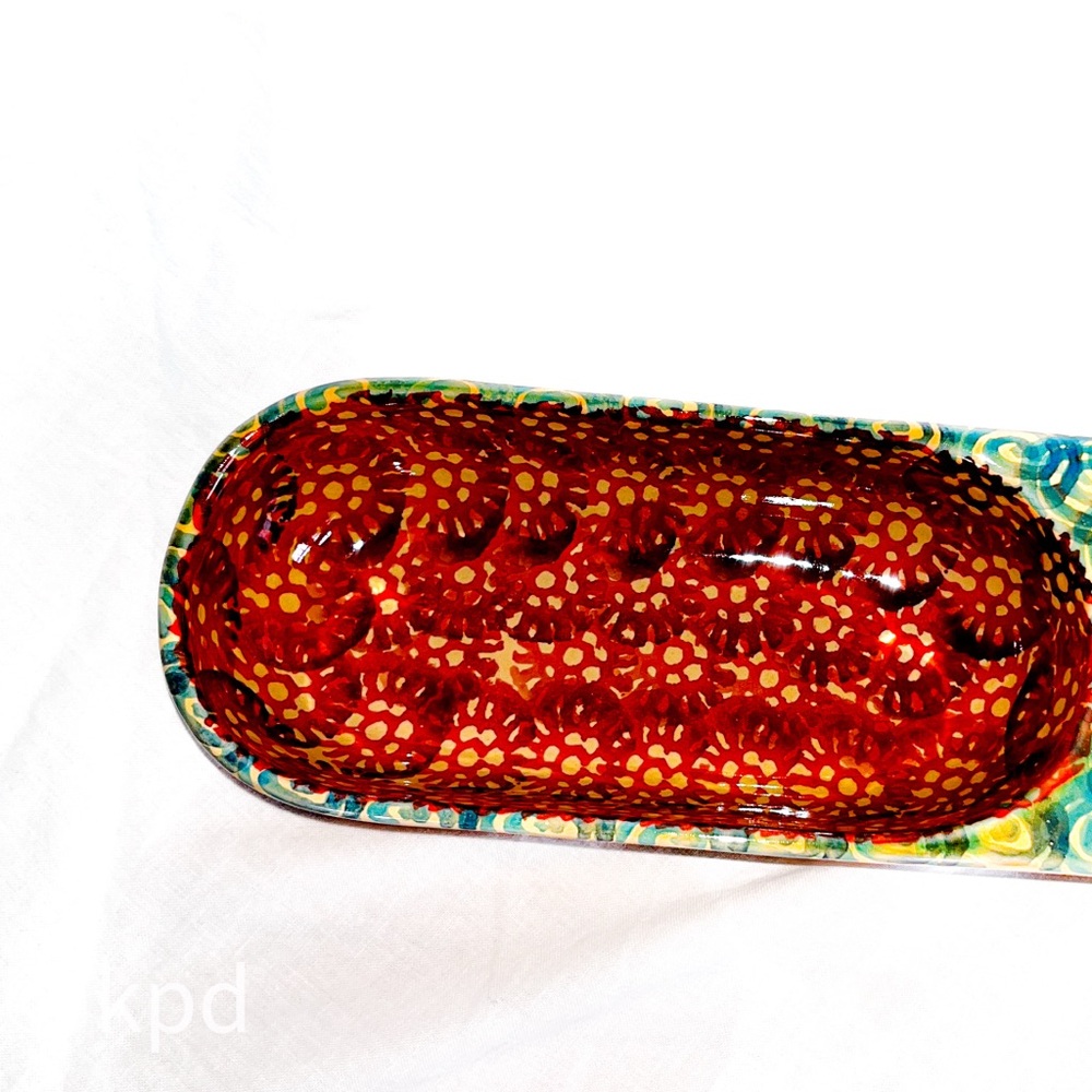 Vintage Hand-Painted Italian Serving Tray  - 18” long from Amalfi Coast - Picture 3 of 10
